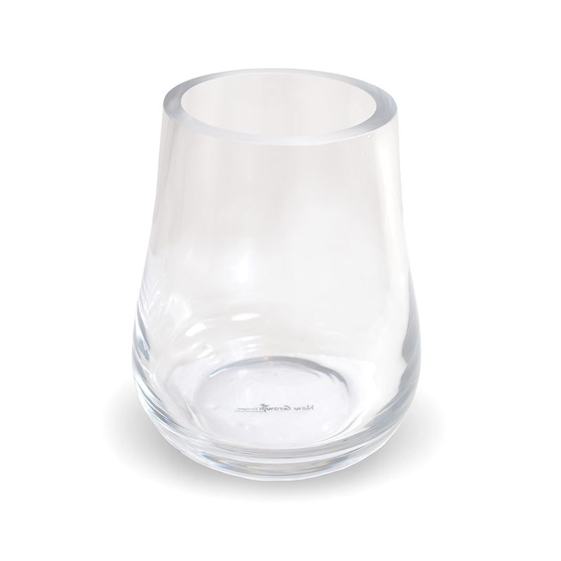 Glass Tapered Cylinder Vase, 7" H x 6" Dia