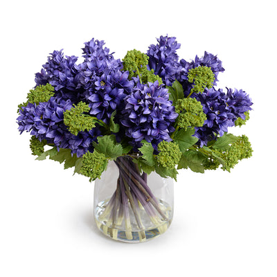 Hyacinth & Viburnum Arrangement 14"H