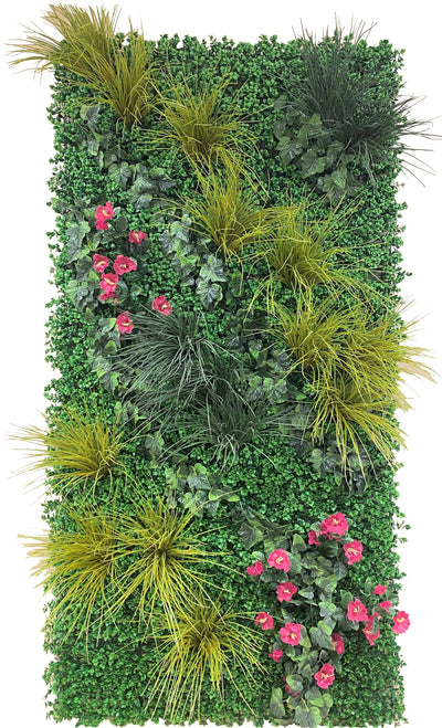 4' x 8' Green Wallscape Kit - Pachysandra, Grasses, Ivy, Petunia