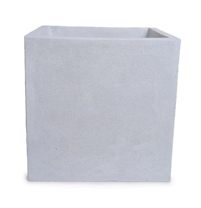 Fiberglass Cube Planter with Concrete Finish - 20"W - New Growth Designs