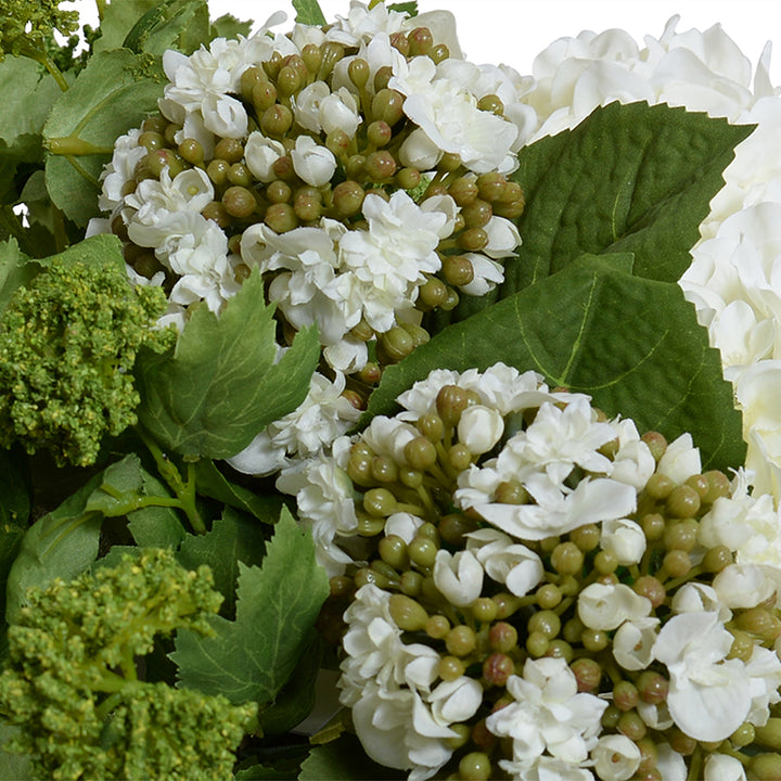 5 hydrangea plants flowers home plant perennial viburnum seeds Hydrangea & Viburnum in Leaf Lined Glass 14"H – New Growth Designs