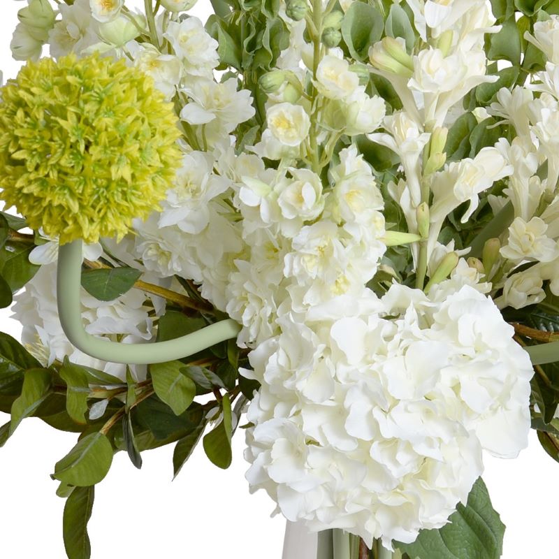 Mixed Flowers Arrangement in Glass Vase, 39"H