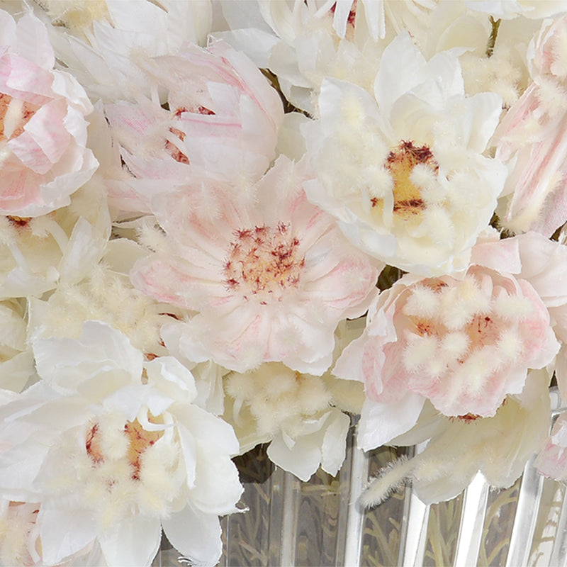 Protea Flowers in Glass - Blush Pink