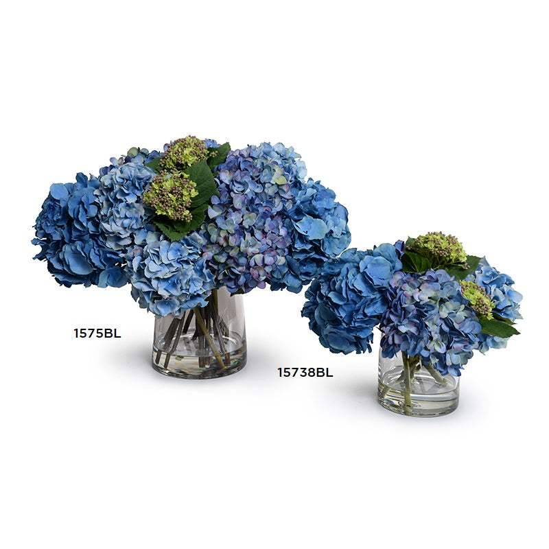 Hydrangea Arrangement in Glass 20"H