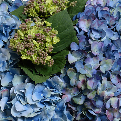 Hydrangea Arrangement in Glass 20"H