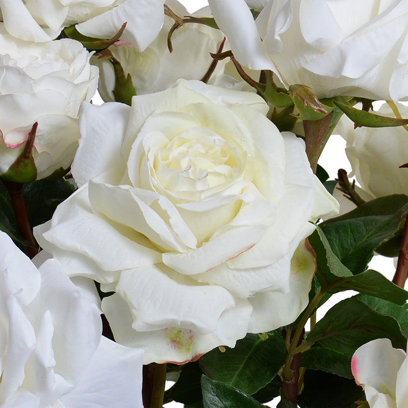 Rose Bouquet in Crystal Vase 18"H