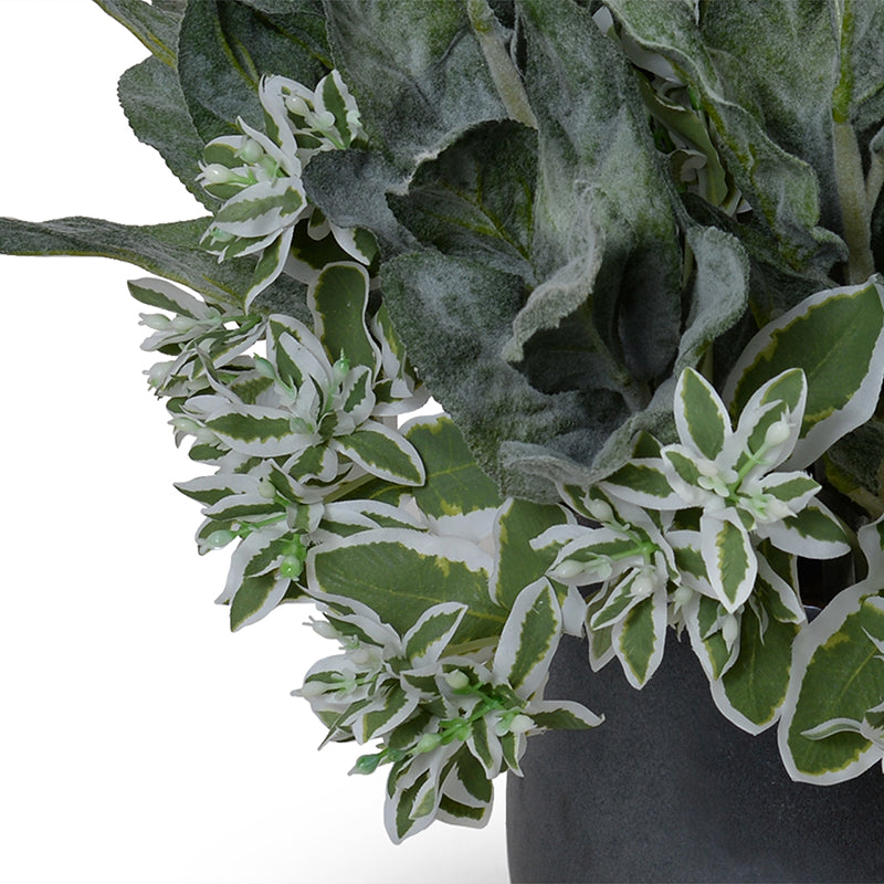 Snapdragons, Lamb's Ear, Euphorbia in Porcelain, 20"H