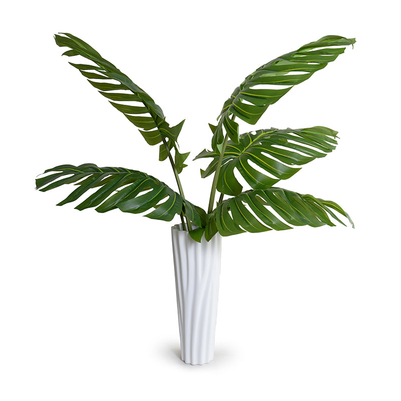 Monstera Leaves in Porcelain