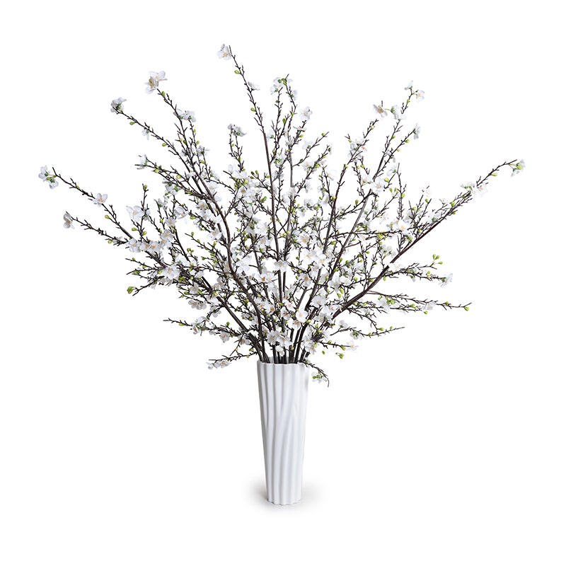 Quince Branches in Porcelain, 60"H