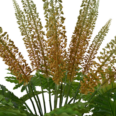 Eremurus & Philodendron in Octogonal Vase 44"H