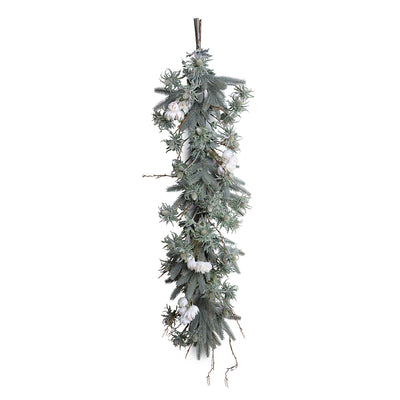 Thistle, Blue Spruce & Protea Garland 4'
