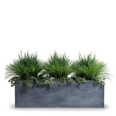 Onion & Orchard Grass w/Vine x3 in 65" Planter 40"H