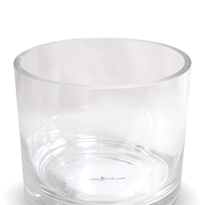 Glass Cylinder Vase, 6" H x 7" Dia