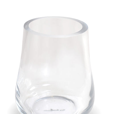 Glass Tapered Cylinder Vase, 7" H x 6" Dia