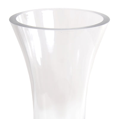 Glass Hourglass Vase, 9.8" H x 5" Dia