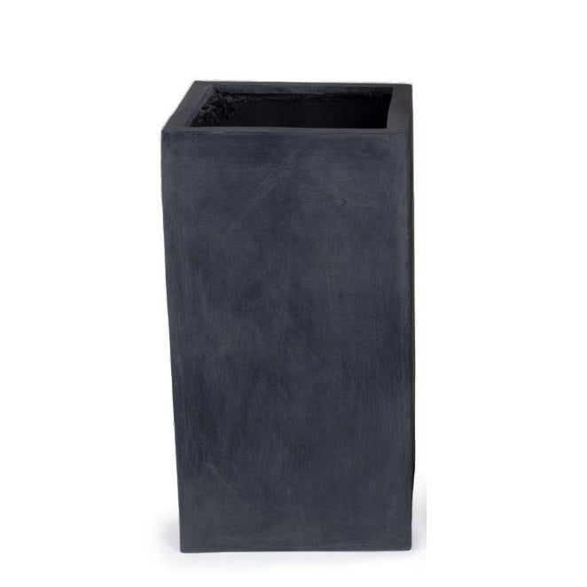 Fiberglass Column Planter - Gray — 16