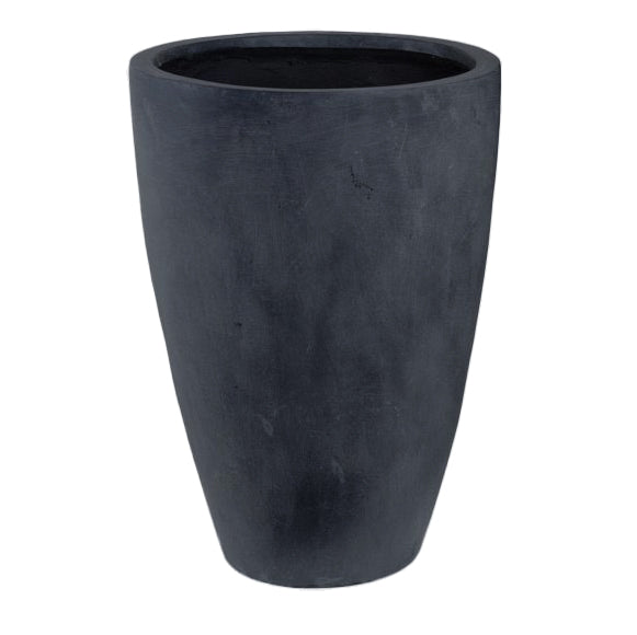 Fiberglass Tapered Cylinder Planter - Gray — 14