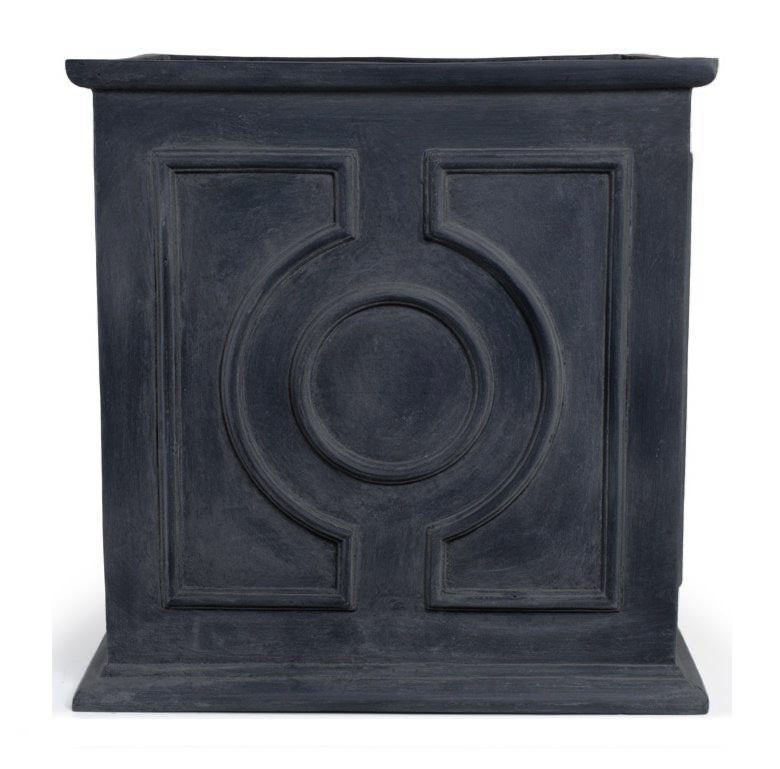 Fiberglass Decorative Cube Planter - Gray — 24