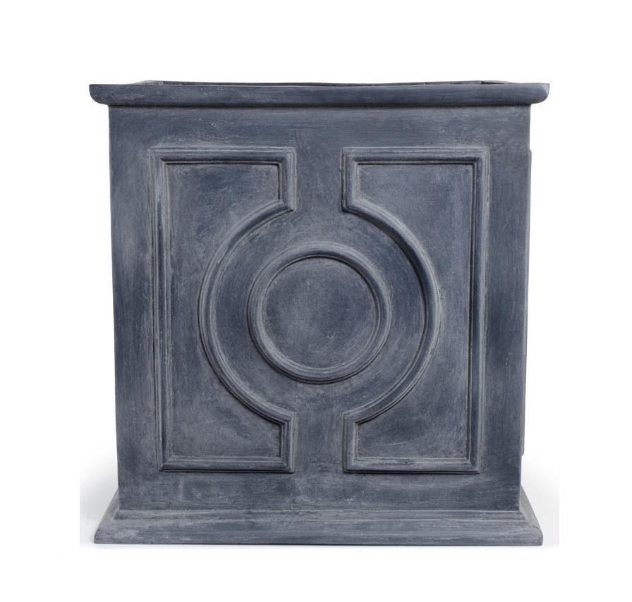 Fiberglass Decorative Cube Planter w/ Lead Finish — 20