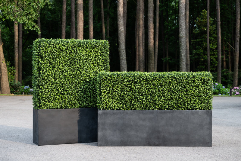 Fiberglass Trough Planter w/ Lead Finish