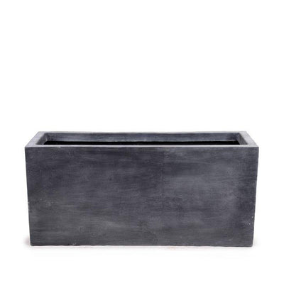Fiberglass Trough Planter w/ Lead Finish