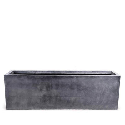 Fiberglass Trough Planter w/ Lead Finish