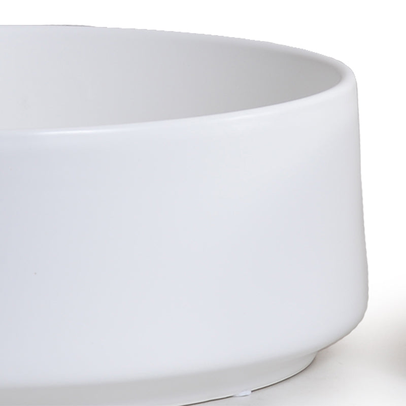 Modern Slant Porcelain Low Vase
