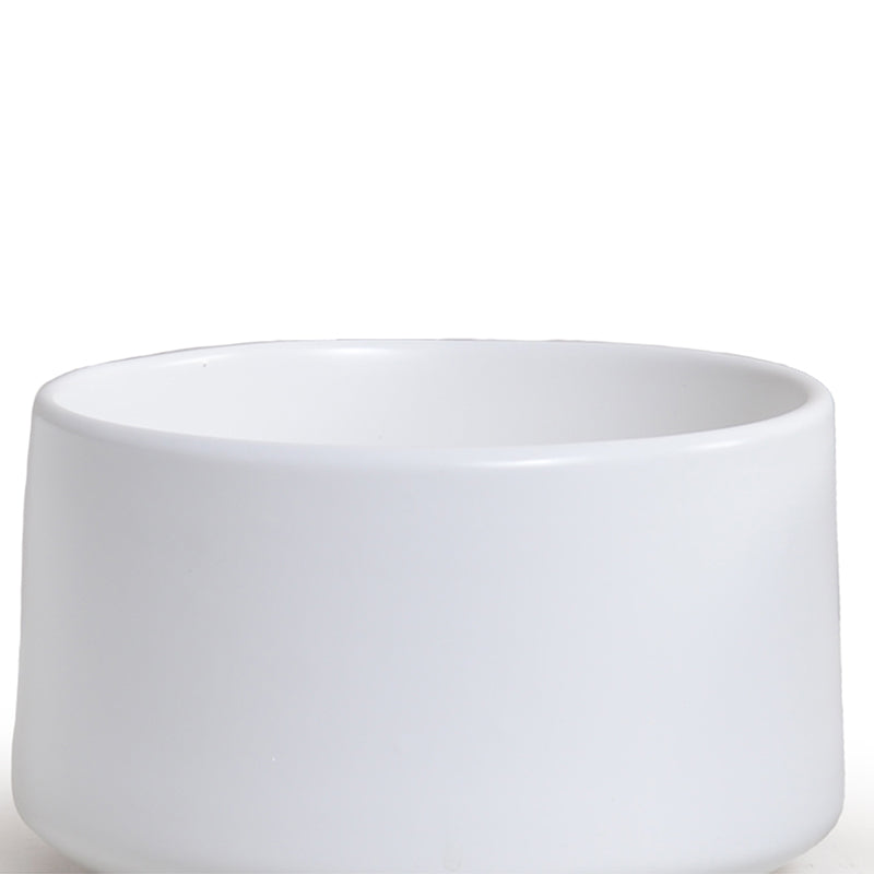 Modern Slant Porcelain Low Vase