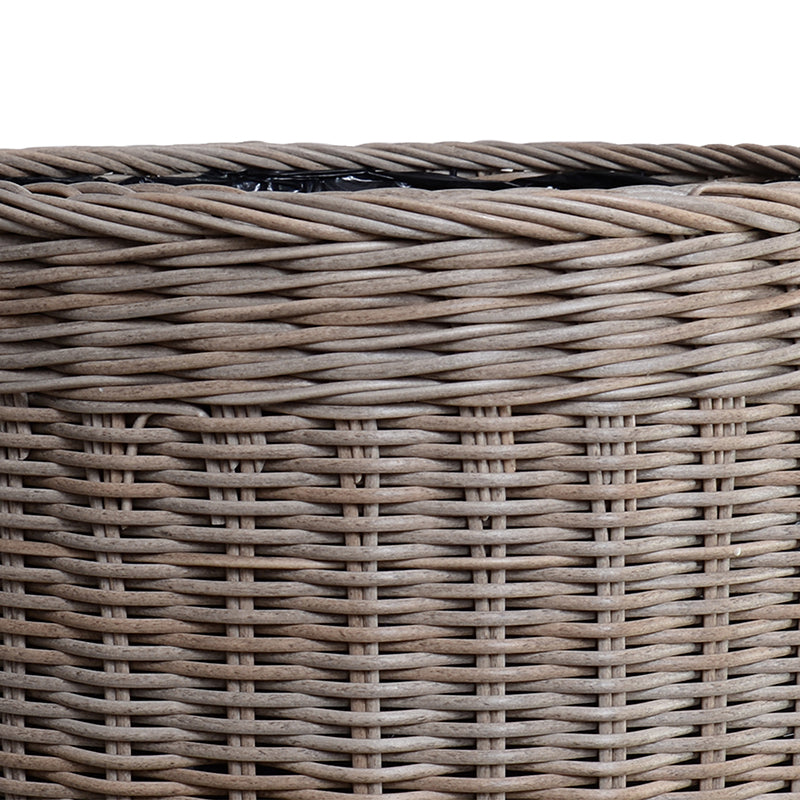 Synthetic Rattan UV Basket, 21"Dia x 20"H
