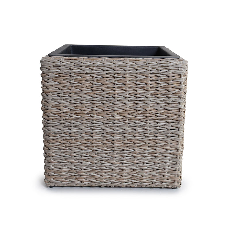 Synthetic Wicker UV Basket, 15"W x 14"H