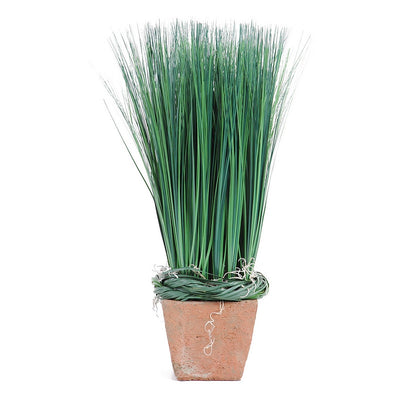 Lifelike Wholesale Artificial Ornamental Onion Grass Green in Terracotta Pot - New Growth Designs