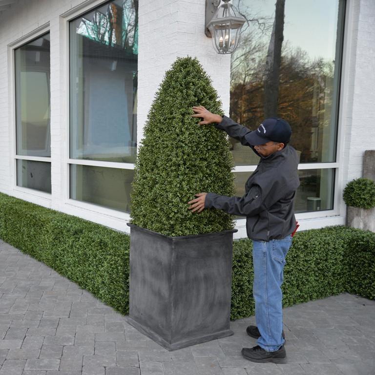 ◆フィッティング 彫刻 Pair BoxWood 4/4 Boxwood Obelisk 48