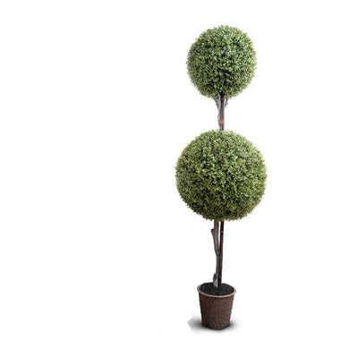 Realistic Wholesale Artificial Boxwood Double Ball Topiary Tree Outdoor 72 Inches Tall - Enduraleaf New Growth Designs