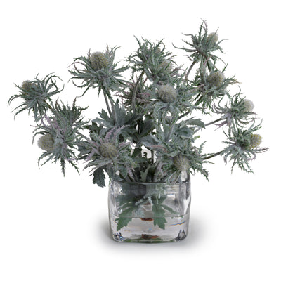 Thistle (Eryngium) Bouquet in Glass