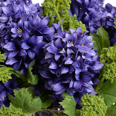Hyacinth, Viburnum Arrangement, 14"H - Purple/green