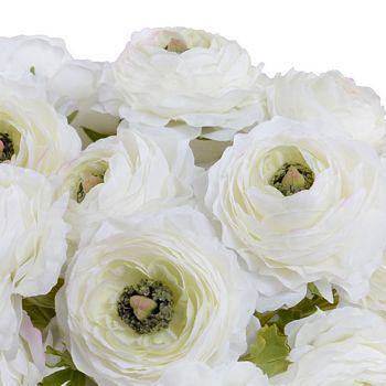 Ranunculus Bouquet in Glass - Cream - New Growth Designs