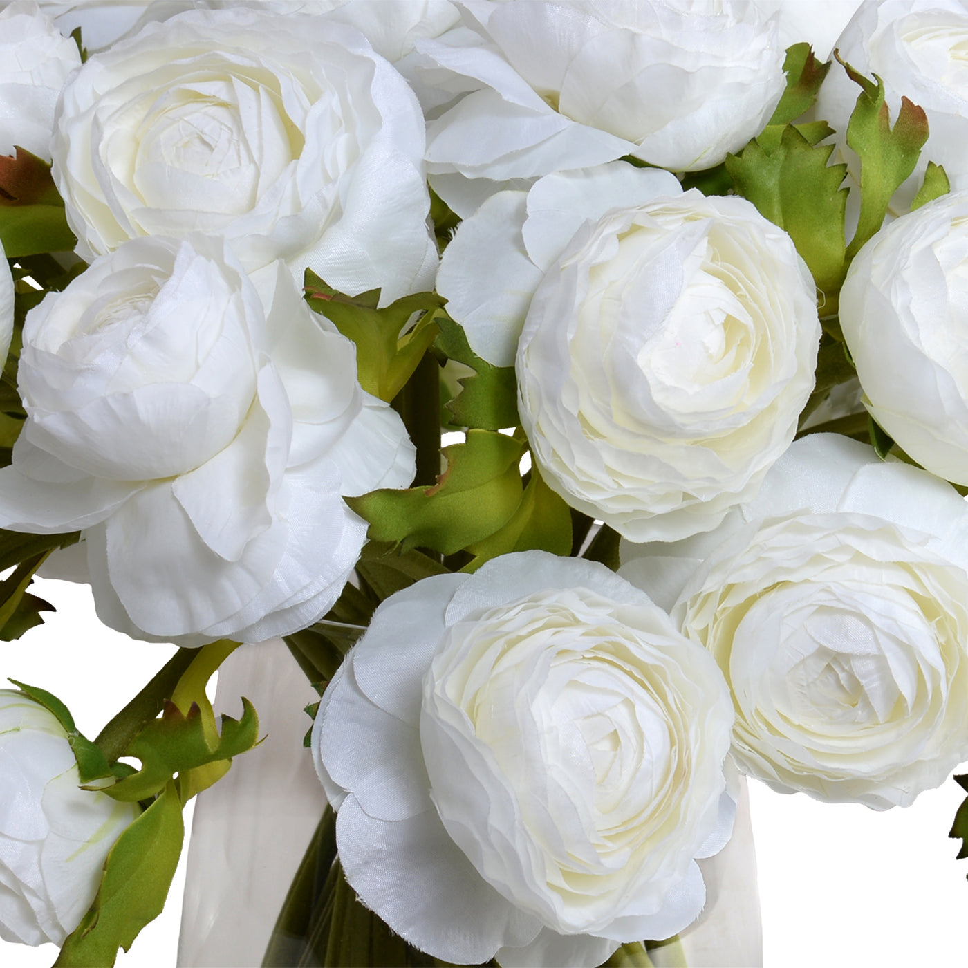 Ranunculus Bouquet in Glass - White