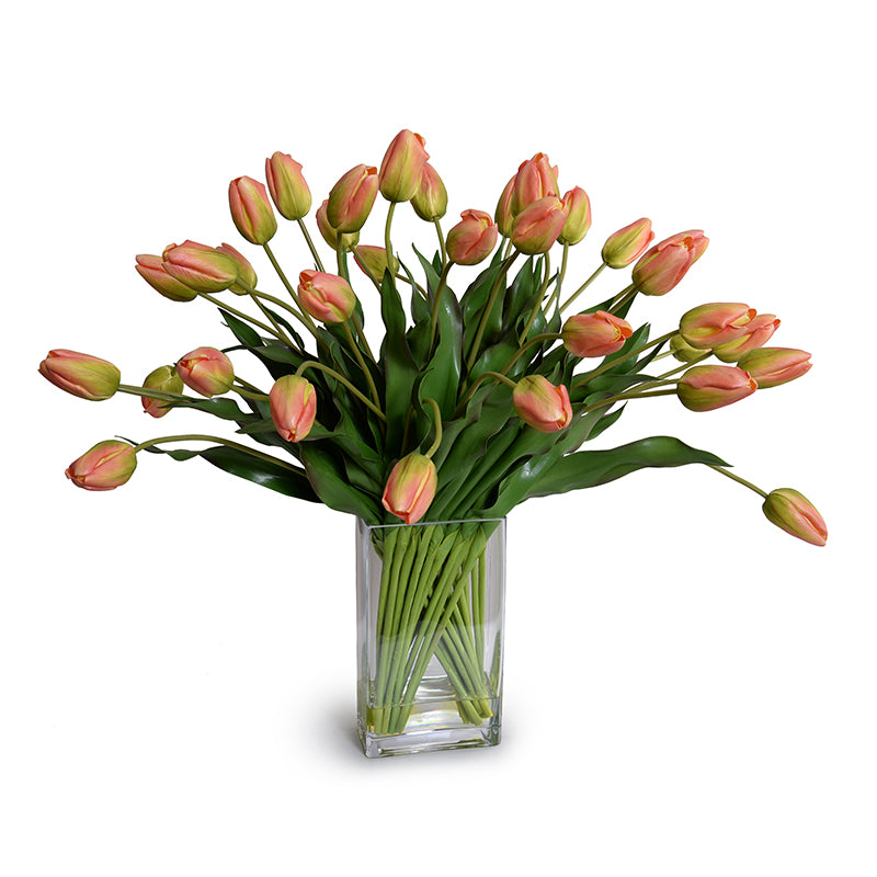 Tulip Arrangement, 24"H - Orange-green