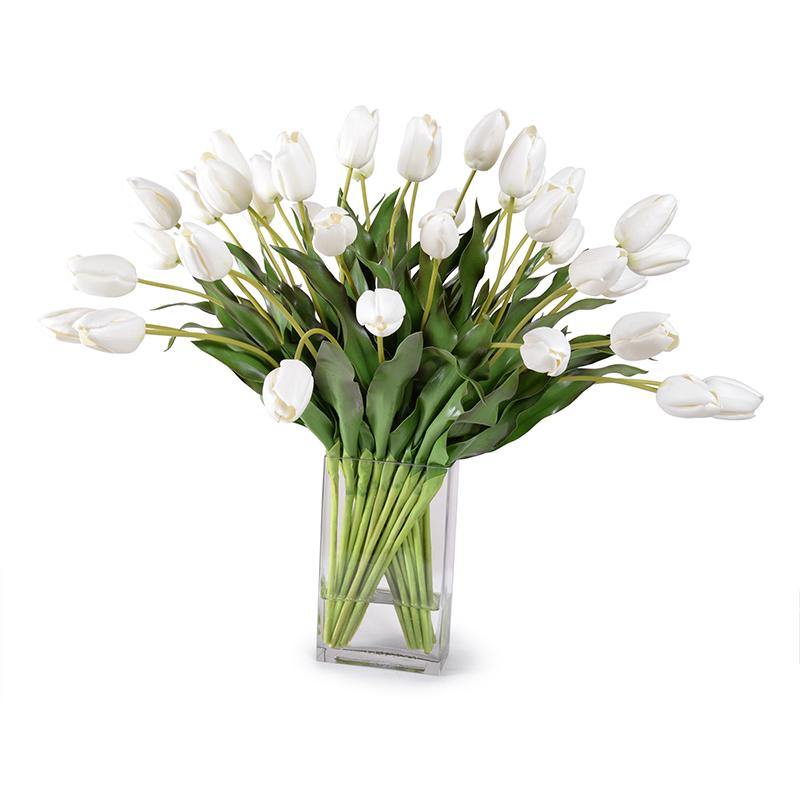 Tulip Arrangement - White - New Growth Designs