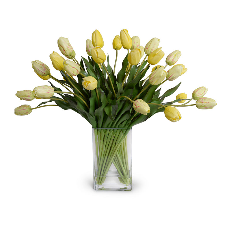 Tulip Arrangement, 24"H - Yellow assorted