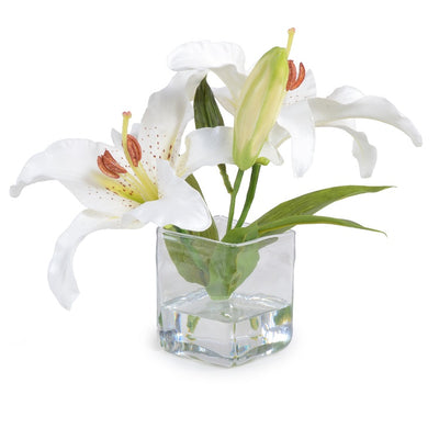 Lily Cutting in Glass 11"H