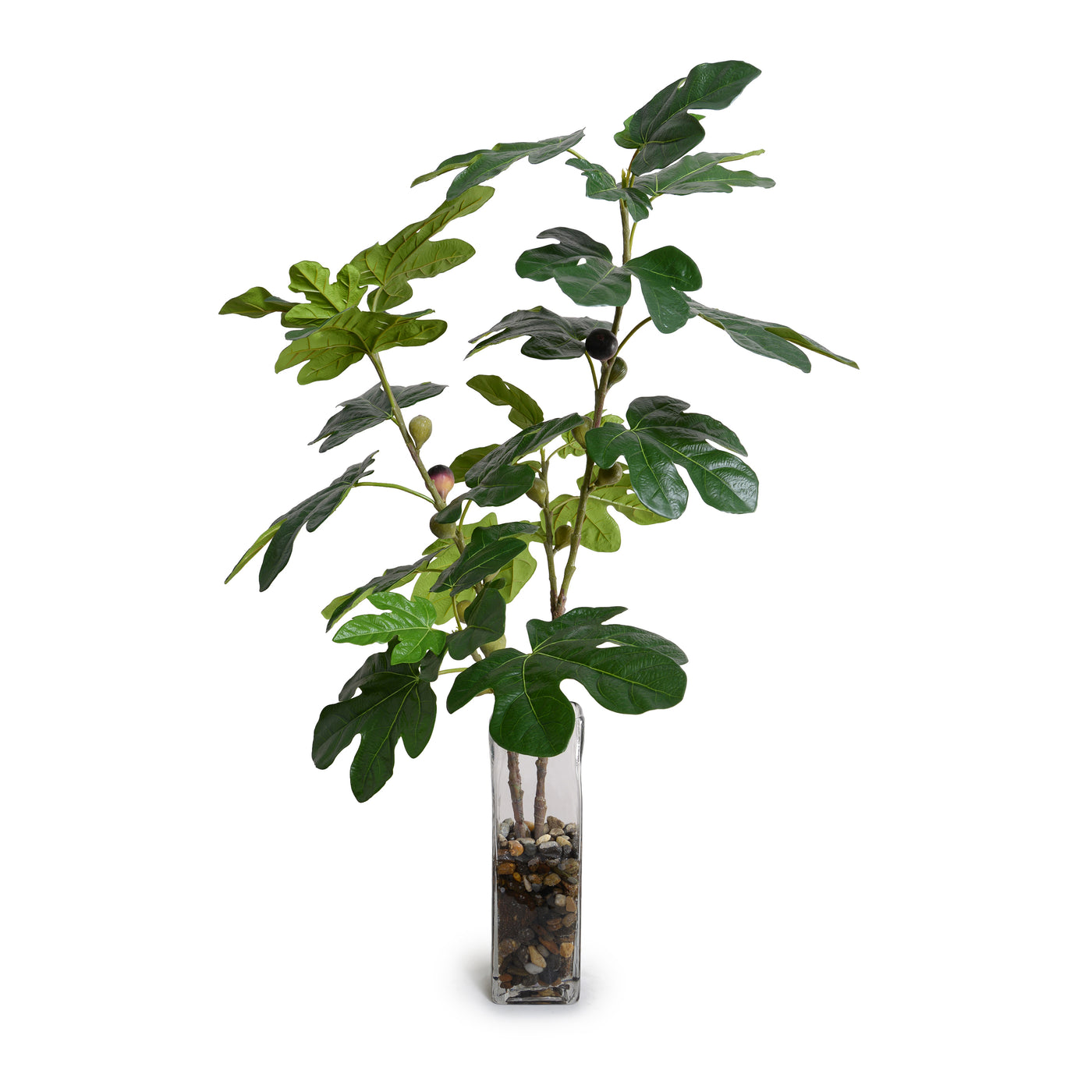 Wholesale Artificial Fig Branches with Faux Fruits in Glass Indoor 40 Inches Tall - New Growth Designs
