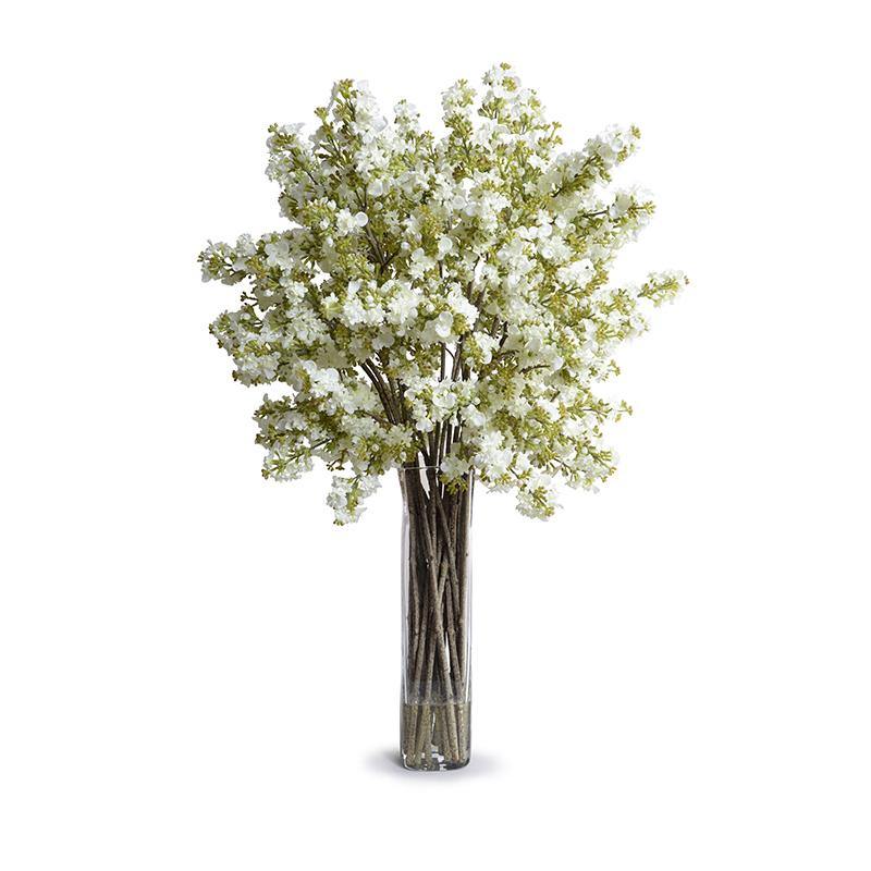 Lilac Arrangement in Glass - White - New Growth Designs