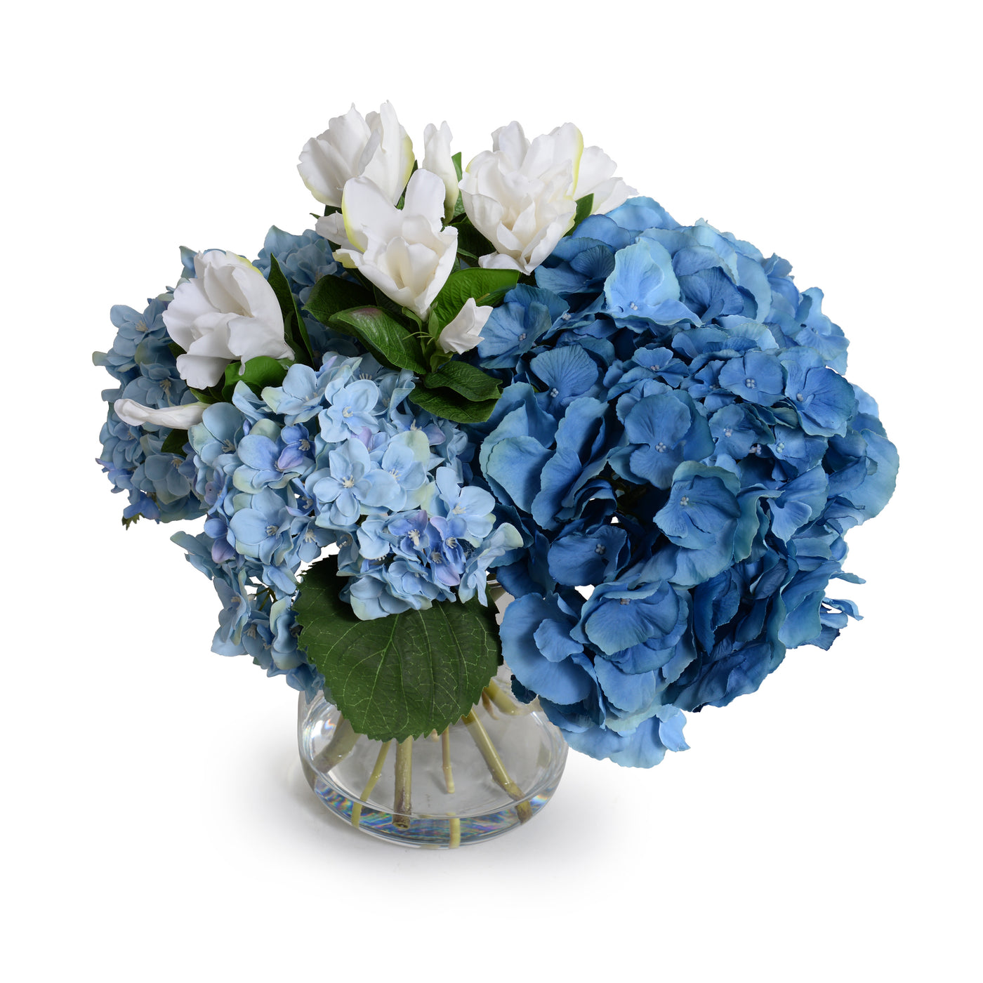 Hydrangea, Gardenia Arrangement - Blue White