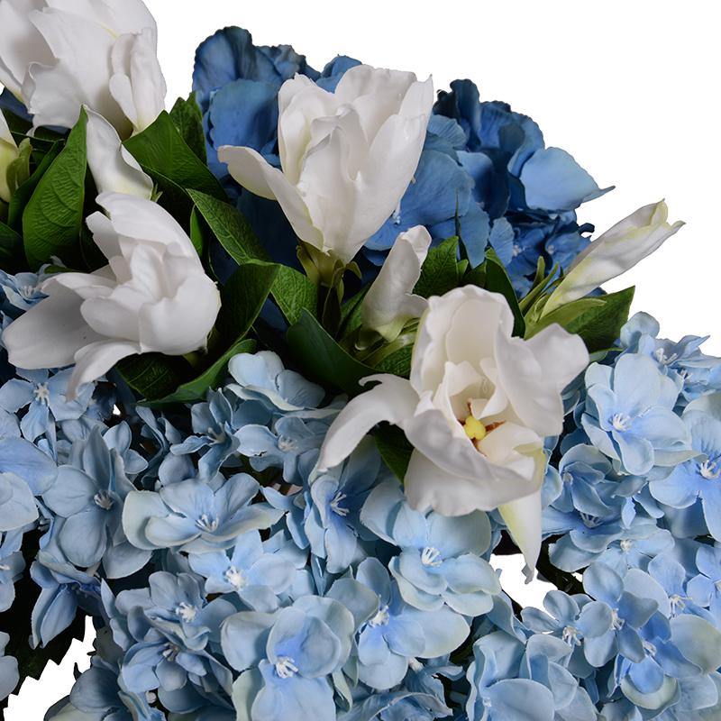 Hydrangea, Gardenia Arrangement - Blue White - New Growth Designs