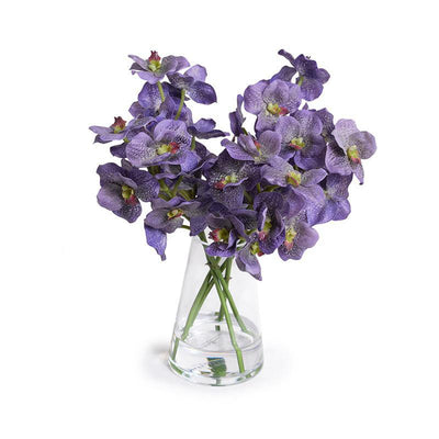 Vanda Orchids in Glass - Purple - New Growth Designs