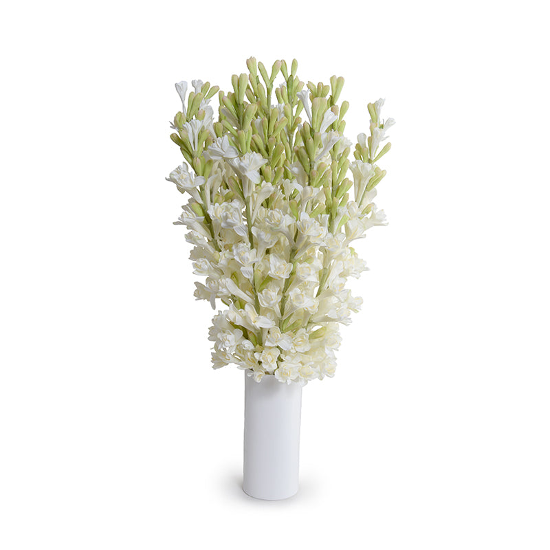 Tuberose Bouquet in ceramic - Cream-white