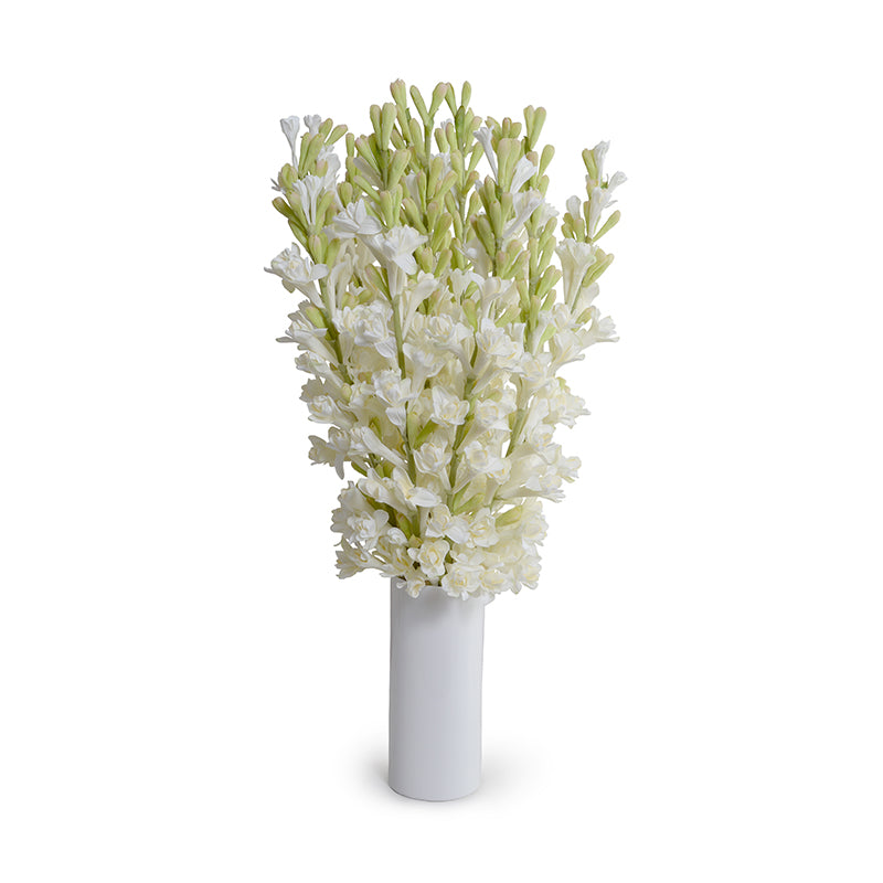 Tuberose Bouquet in ceramic - Cream-white