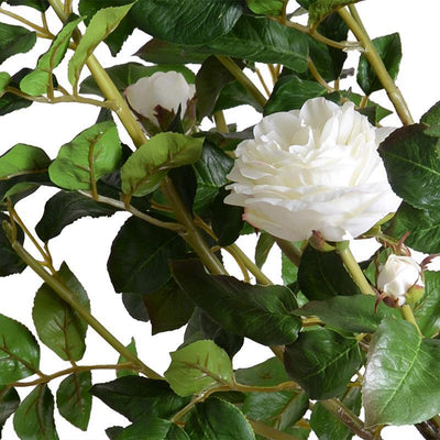 Rose Tree Topiary With White Flowers 56" - New Growth Designs