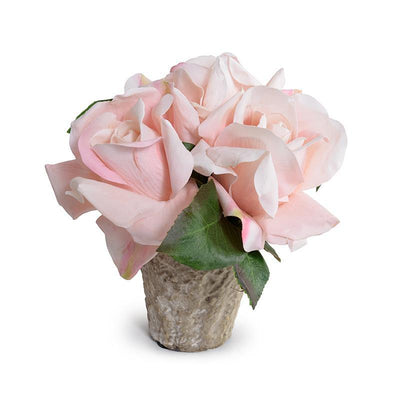 Rose Natural Touch in Clay Pot - Pink - New Growth Designs
